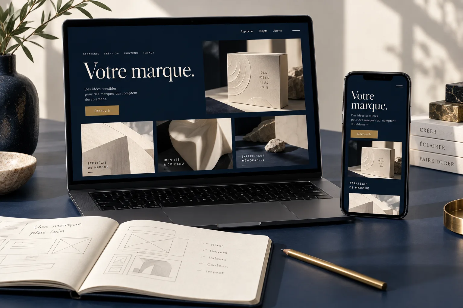 Site web et version mobile — concept de démonstration